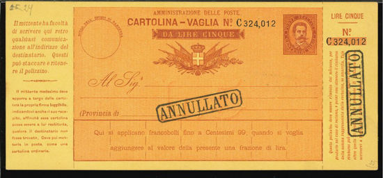 Immagine di 6C - CARTOLINE VAGLIA -  V6 C