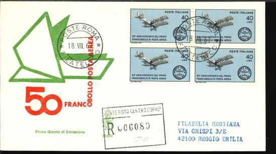 Immagine di 254it - 50° FRANC. DI POSTA AEREA VAL 1