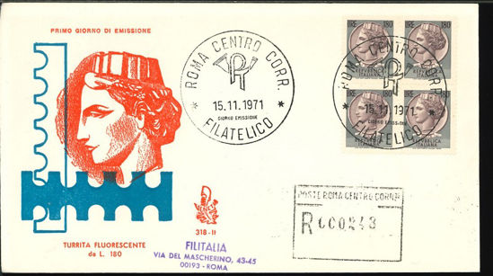 Immagine di 318it - ITALIA TURRITA £.180 VAL 1