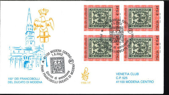Immagine di 1153it - FRANCOBOLLI DUCATO DI MO. val.1