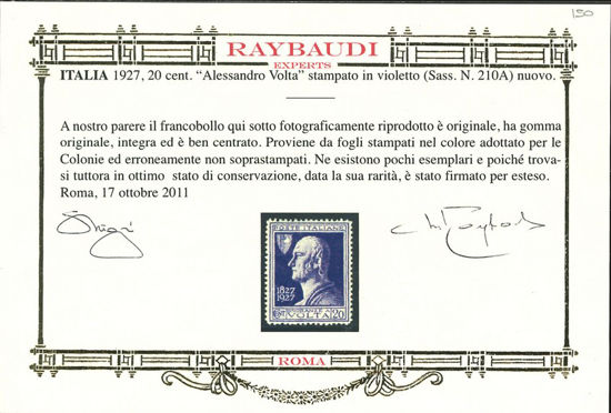 Immagine di 210A - ALESSANDRO VOLTA 0,2 VAL. 1