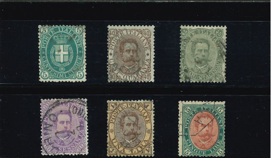 Immagine di 44 - .STEMMA ED EFFIGIE RE UMBERTO I°  VAL. 6