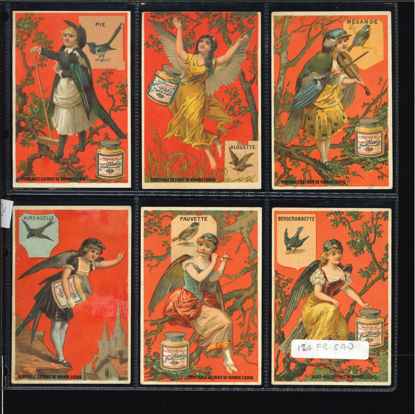 Immagine di 162 - UCCELLI DONNE 1° (fondo rosso)-FRANCESE