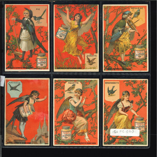 Immagine di 162 - UCCELLI DONNE 1° (fondo rosso)-FRANCESE