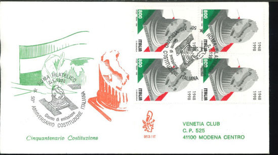 Immagine di 953it - 50° DELLA COSTITUZIONE val. 1