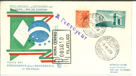 Immagine di 147it - AMICIZIA ITALO-BRASILIANA - VOLO SPECIALE 03-09-58 val.1