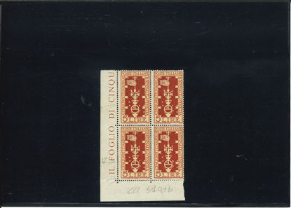 Immagine di 594a - ITALIA REPUBBLICA BIENNALE QUARTINA 5 LIRE RITOCCO (41°) E OTTO STELLE (42°)