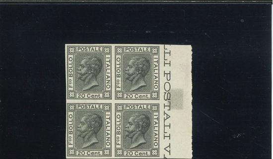 Immagine di 26 - REGNO D'ITALIA UMBERTO 20 CENT.PROVA IN NERO