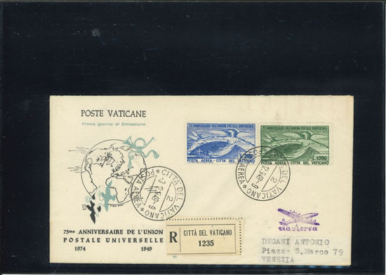 Immagine di 41 - VATICANO FDC VENETIA RACCOMANDATA UPU