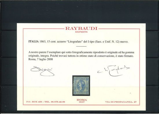 Immagine di 12 - REGNO D'ITALIA RE VITTORIO EMANUELE LITOGRAFATO