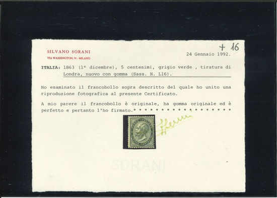 Immagine di 16L - REGNO D'ITALIA RE UMBERTO 5 CENT.GRIGIO VERDE