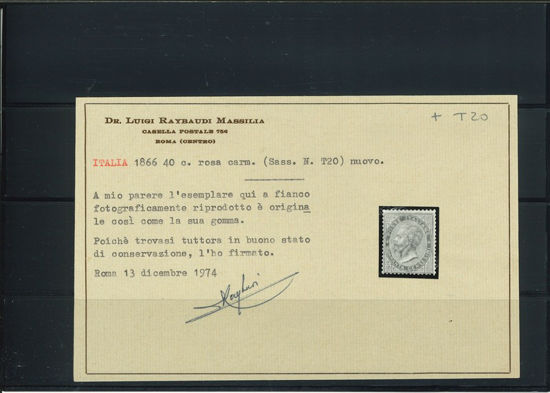 Immagine di 20T - REGNO D'ITALIA RE UMBERTO CENTRATO 40 CENT ROSSO