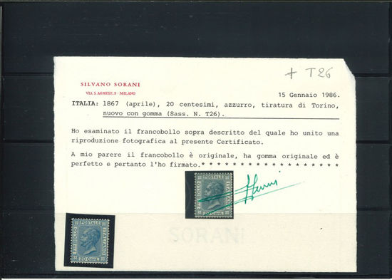 Immagine di 26T - REGNO D'ITALIA RE UMBERTO 20 CENT.AZZURRO CENTRATO