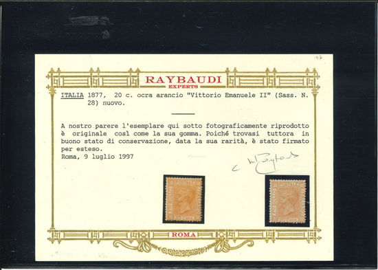 Immagine di 28 - REGNO D'ITALIA RE UMBERTO 20 CENT.OCRA CENTRATO